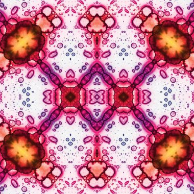 Kusursuz kaleydoskop deseni. Soyut etnik köken. Kusursuz bir doku. Yaratıcı bir geçmiş. Çizimler