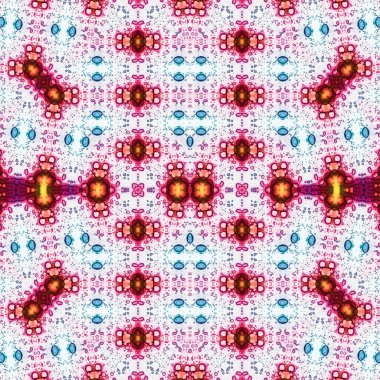 Kusursuz kaleydoskop deseni. Soyut etnik köken. Kusursuz bir doku. Yaratıcı bir geçmiş. Çizimler