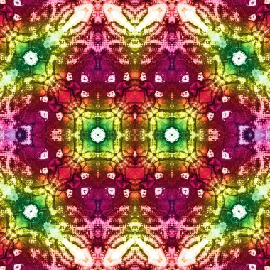 Kusursuz kaleydoskop deseni. Soyut etnik köken. Kusursuz bir doku. Yaratıcı bir geçmiş. Çizimler