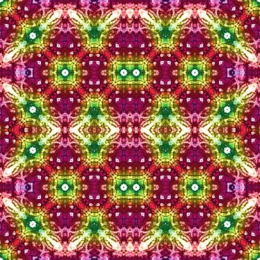 Kusursuz kaleydoskop deseni. Soyut etnik köken. Kusursuz bir doku. Yaratıcı bir geçmiş. Çizimler