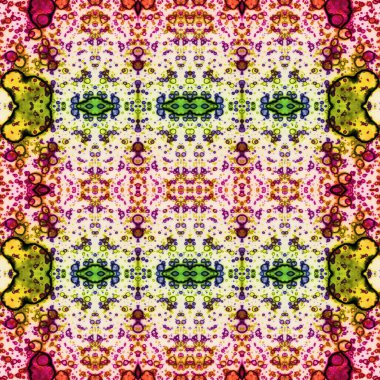 Kusursuz kaleydoskop deseni. Soyut etnik köken. Kusursuz bir doku. Yaratıcı bir geçmiş. Çizimler