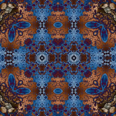 Kusursuz kaleydoskop deseni. Soyut etnik köken. Kusursuz bir doku. Yaratıcı bir geçmiş. Çizimler