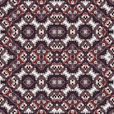 Kusursuz kaleydoskop deseni. Soyut etnik köken. Kusursuz bir doku. Yaratıcı bir geçmiş. Çizimler