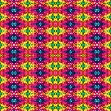 Kusursuz kaleydoskop deseni. Soyut etnik köken. Kusursuz bir doku. Yaratıcı bir geçmiş. Çizimler