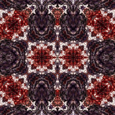 Kusursuz kaleydoskop deseni. Soyut etnik köken. Kusursuz bir doku. Yaratıcı bir geçmiş. Çizimler