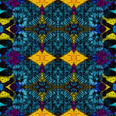 Kusursuz kaleydoskop deseni. Soyut etnik köken. Kusursuz bir doku. Yaratıcı bir geçmiş. Çizimler