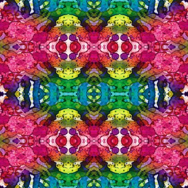 Kusursuz kaleydoskop deseni. Soyut etnik köken. Kusursuz bir doku. Yaratıcı bir geçmiş. Çizimler