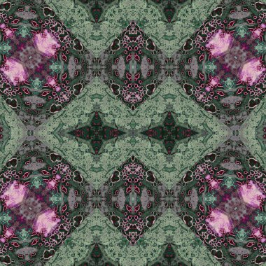 Kusursuz kaleydoskop deseni. Soyut etnik köken. Kusursuz bir doku. Yaratıcı bir geçmiş. Çizimler