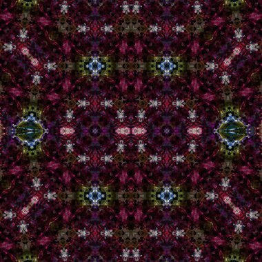 Kusursuz kaleydoskop deseni. Soyut etnik köken. Kusursuz bir doku. Yaratıcı bir geçmiş. Çizimler