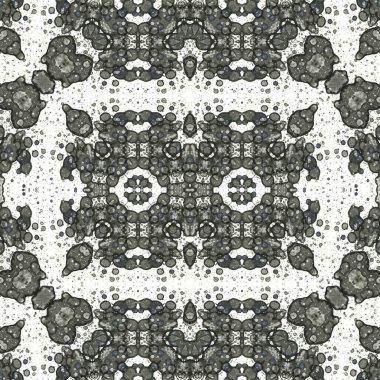 Kusursuz kaleydoskop deseni. Soyut etnik köken. Kusursuz bir doku. Yaratıcı bir geçmiş. Çizimler