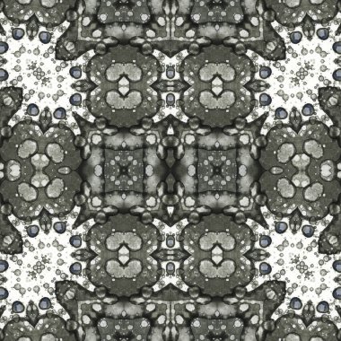 Kusursuz kaleydoskop deseni. Soyut etnik köken. Kusursuz bir doku. Yaratıcı bir geçmiş. Çizimler