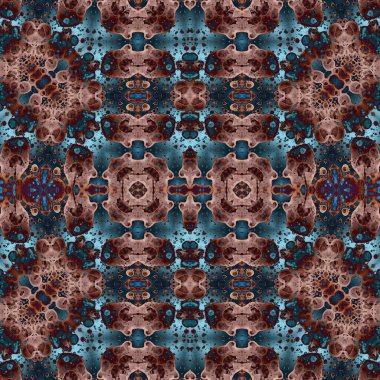 Kusursuz kaleydoskop deseni. Soyut etnik köken. Kusursuz bir doku. Yaratıcı bir geçmiş. Çizimler