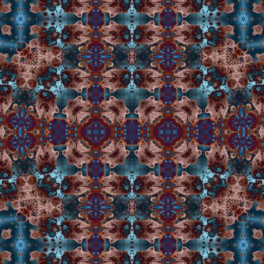 Kusursuz kaleydoskop deseni. Soyut etnik köken. Kusursuz bir doku. Yaratıcı bir geçmiş. Çizimler