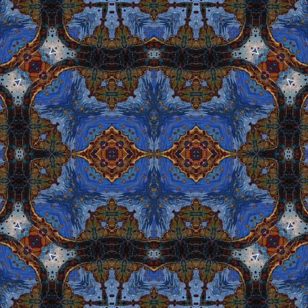 Kusursuz kaleydoskop deseni. Soyut etnik köken. Kusursuz bir doku. Yaratıcı bir geçmiş. Çizimler