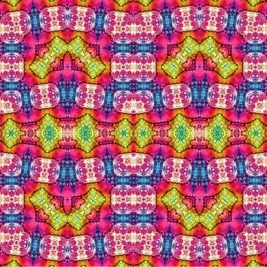 Kusursuz kaleydoskop deseni. Soyut etnik köken. Kusursuz bir doku. Yaratıcı bir geçmiş. Çizimler