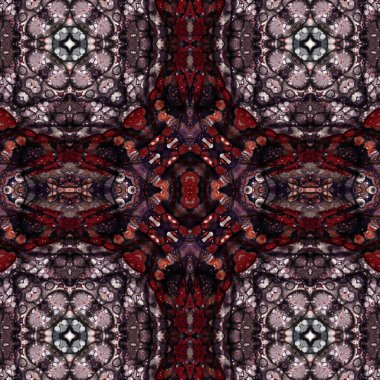 Kusursuz kaleydoskop deseni. Soyut etnik köken. Kusursuz bir doku. Yaratıcı bir geçmiş. Çizimler