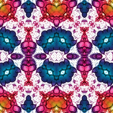 Kusursuz kaleydoskop deseni. Soyut etnik köken. Kusursuz bir doku. Yaratıcı bir geçmiş. Çizimler