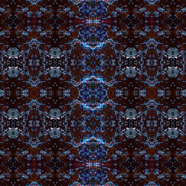 Kusursuz kaleydoskop deseni. Soyut etnik köken. Kusursuz bir doku. Yaratıcı bir geçmiş. Çizimler