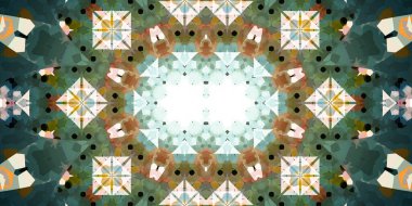 Kusursuz soyut desenli afiş. Yaratıcı arka plan. Geniş simetrik doku. Moda arkaplanı