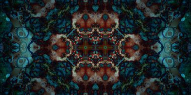 Kusursuz soyut desenli afiş. Yaratıcı arka plan. Geniş simetrik doku. Moda arkaplanı