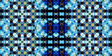 Kusursuz soyut desenli afiş. Yaratıcı arka plan. Geniş simetrik doku. Moda arkaplanı