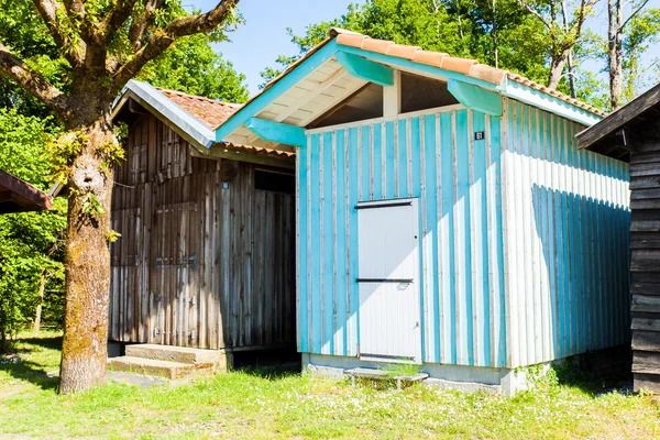 Typische farbige Holzhäuser — Stockfoto