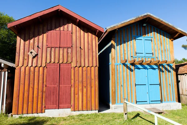 Разноцветные деревянные дома — стоковое фото