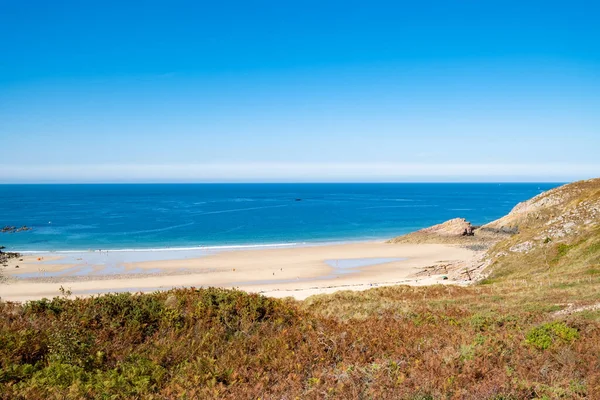 Beach Pit Breton Coastline France Frehel Cape Region Its Sand — Stock Photo, Image