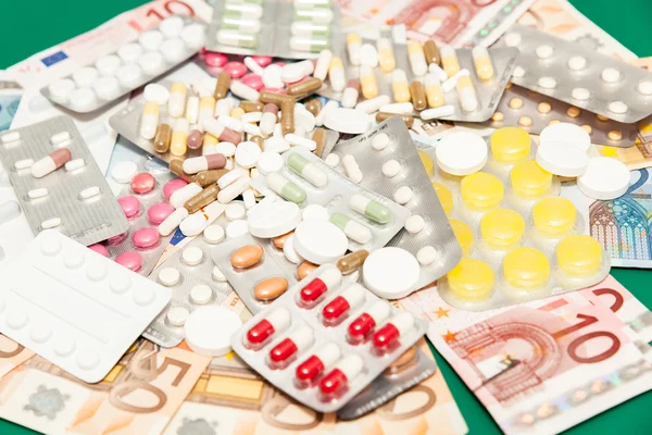 Leki zdrowie, pieniądze — Zdjęcie stockowe