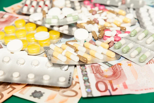 Health medications, money — Stock Photo, Image