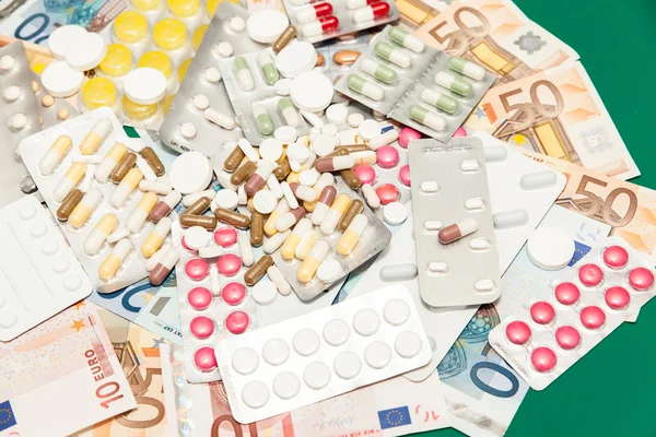 Leki zdrowie, pieniądze — Zdjęcie stockowe