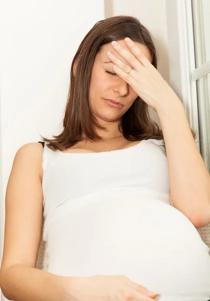 Sad pregnant woman — Stock Photo, Image