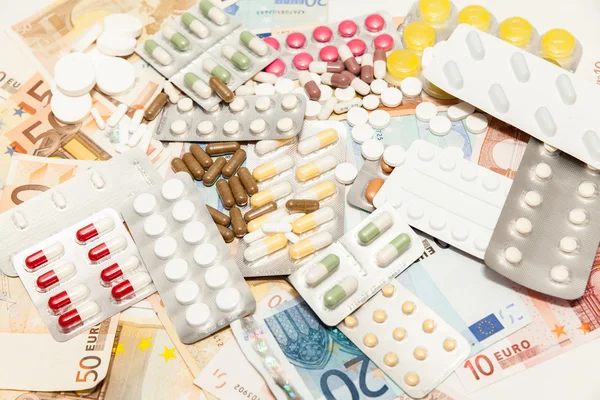 Zdrowia leki pieniądze — Zdjęcie stockowe