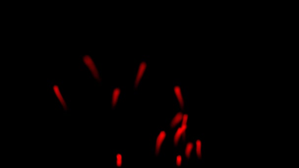 Vliegende rode lichten. animatie in volledige hd — Stockvideo
