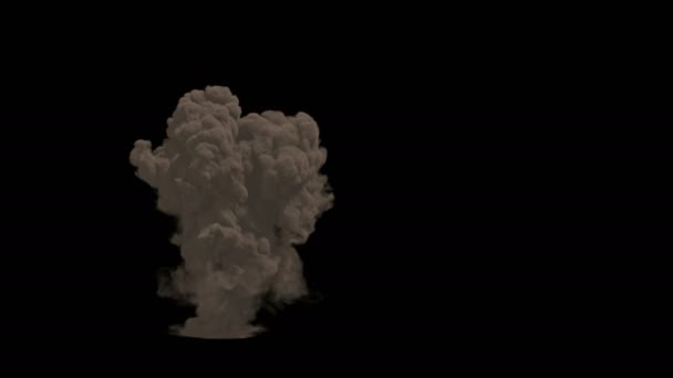 Grande explosion et un nuage de saleté en Ultra HD 4K 