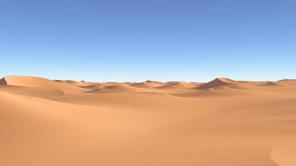 Πετώντας πάνω από την έρημο αμμόλοφους και την άμμο — Αρχείο Βίντεο