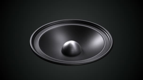 Loud sound system. Isolated on a black background — Stock Video