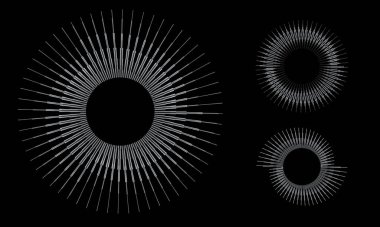 Dönen çizgilerle daire çiz. Yin ve yang işaretli çizgiler soyut arkaplan.