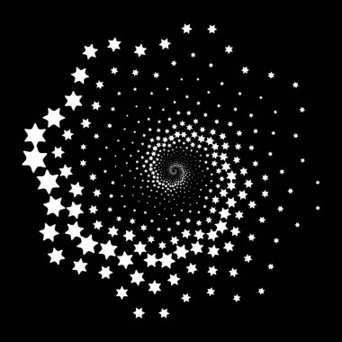 Modern soyut arka plan. Yarım ton kar taneleri daire şeklinde. Yuvarlak logo. Vektör noktalı kare. Tasarım ögesi veya simgesi.