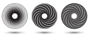 Çember ve gradyan çizgilerle soyut arkaplan