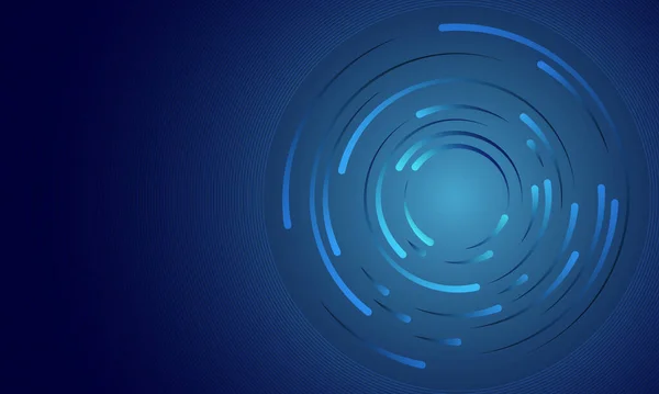 Abstrait Fond Bleu Tech Avec Des Lignes Tourbillonnantes — Image vectorielle