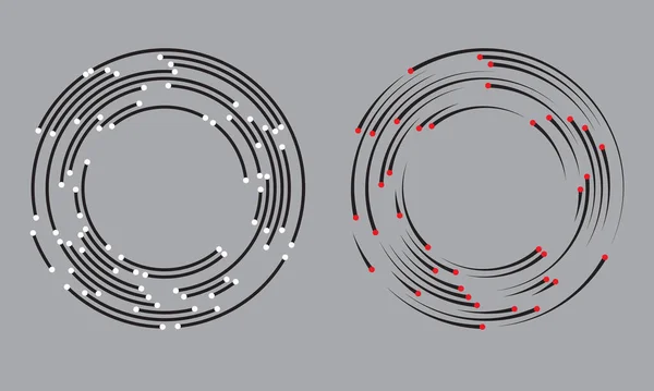 Circle Lines Dots Logo Icon — Stock Vector