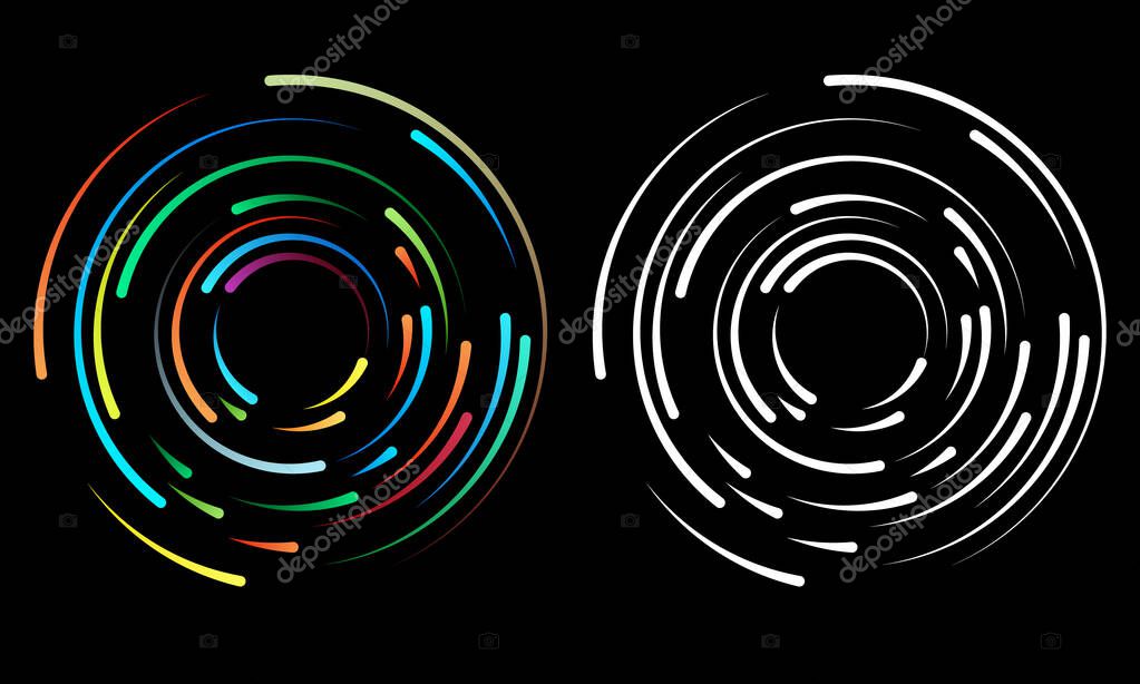 Rotating lines as logo or icon
