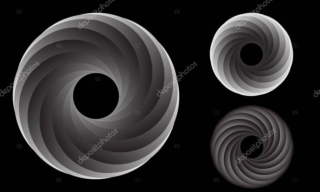 Abstract background with circle and gradient lines in it