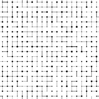 Kesişimlerinde çizgiler ve noktalar olan kusursuz soyut arkaplan