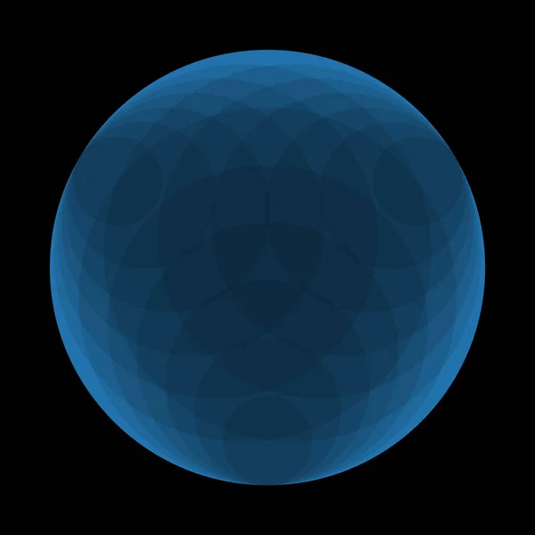 Círculos Concéntricos Azules Como Icono Fondo Geométrico — Vector de stock