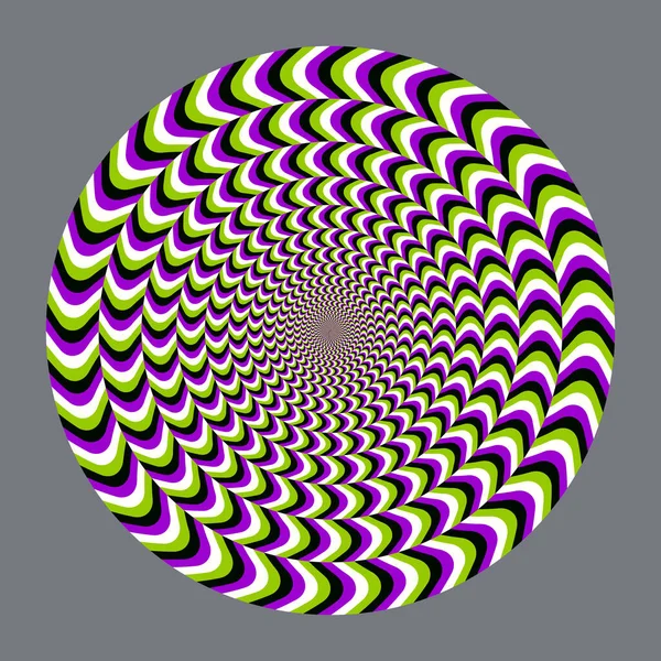 Geometrik Optik Illüzyon Renk Çemberi Sanrı Deseni — Stok Vektör