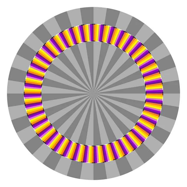 Ilusión Óptica Geométrica Patrón Psicodélico Círculo Color — Archivo Imágenes Vectoriales