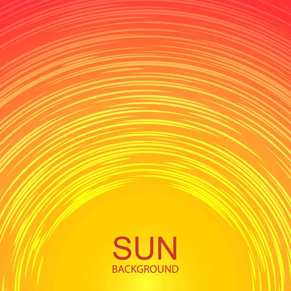 Abstrait Fond Soleil Avec Des Lignes Radiales Couleurs Jaune Orange — Image vectorielle