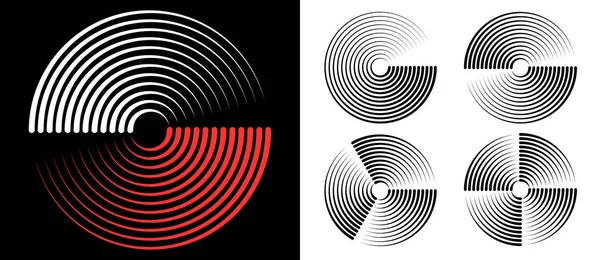 Abstracte Roterende Lijnen Cirkelvorm Als Achtergrond Design Element Voor Prints — Stockvector